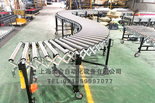 O帶傳動伸縮輥筒機